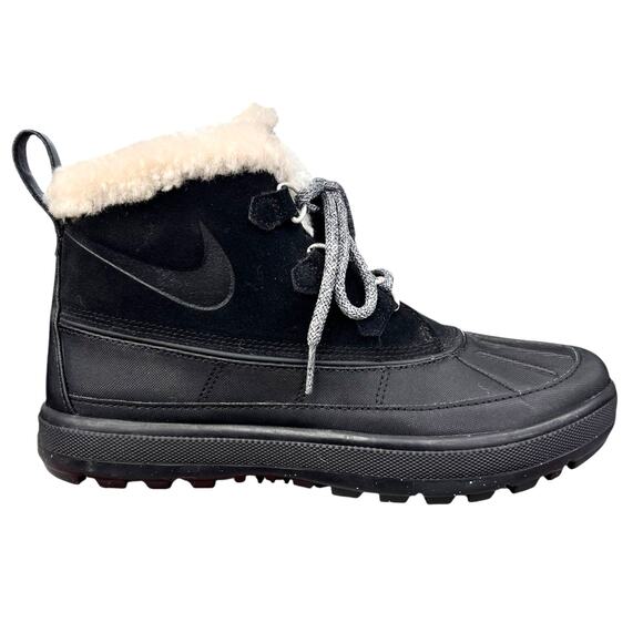 Nike Women’s Woodside Black Lined Winter Boot Size US 9 - Picture 1 of 11